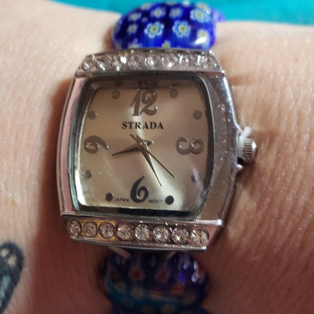 Blue Murano Glass Strada Stretch Watch